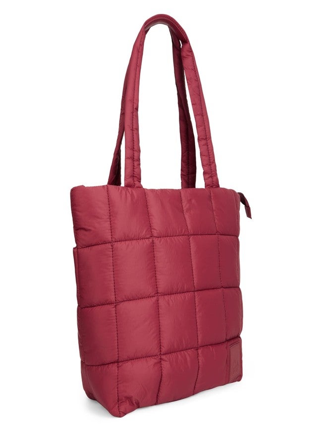 جيني حقيبة جيني القطيفة للبنات | 13 بوصة - 15 لترًا مع جيب واحد، وجيب مبطن للكمبيوتر المحمول، ومنظم | مثالية للكمبيوتر المحمول، ومستحضرات التجميل، والمذكرات، والأسلاك، والجامعة/العمل - عنابي - Image 4